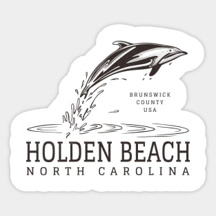 Holden Beach, NC Dolphin Summertime Vacation Sticker